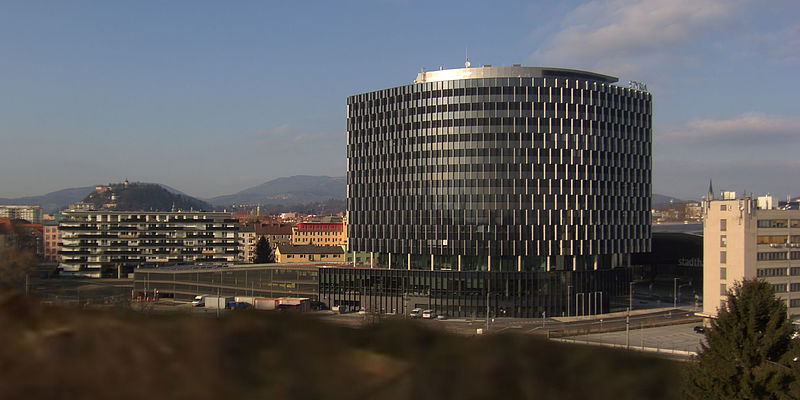 Livebild Webcam 2 Baustelle Neubau 'Styria Media Center der SMC Graz GmbH', Conrad-von-Hötzendorf-Straße 78, 8010 Graz (ca. 5 Minuteninterval)